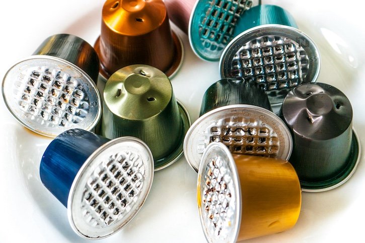 nespresso coffee capsules used in a bowl